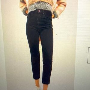 Free People Stovepipe Black Out Jeans
